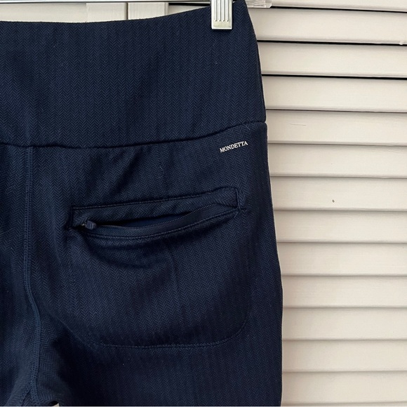 Mondetta Womens Midweight High Rise Knit Legging Navy blue Size S, front pockets - Picture 6 of 11